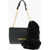 Moschino Love Faux Leather Shoulder Bag With Faux Fur Applied Black