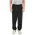 Neil Barrett Easy Fit Pants With Pinstriped Detail On The Front Black