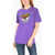 Diesel Crew-Neck T-Shirt Cl-T-Just-O1 With Embroidery On The Front Violet