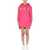 Moschino Dress With Multicolor Flocked Logo FUCHSIA