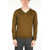 CORNELIANI V Neck Virgin Wool Sweater Brown