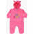 Philipp Plein Logo Embroidered Romper Suit With Hood Pink