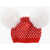 Philipp Plein Est.1978 Rhinestone Embellished Abira Hat With Real Fur Deta Red