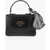 Moschino Love Crocodile Effect Faux Leather Top Handle Bag With Necke Black
