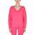 HELMUT LANG V-Neck Sweater FUCHSIA