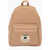 Moschino Love Perforated Faux Leather Backpack With Front Pocket Beige