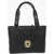 Moschino Love Perforated Faux Leather Tote Bag Black