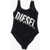 Diesel Kids One-Piece Swimsuit Miell With Logo-Print Black