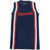 Dsquared2 Kids Knitted Sleeveless Dress With Contrasting Band Blue