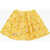 N°21 Kids Floral Printed Pleated Skirt Yellow
