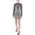 Philipp Plein Long Sleeve Mini Dress With All Over Criystal Applied Black