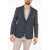 CORNELIANI Cc Collection Side Vents Notch Lapel 2-Button Right Blazer Blue