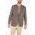 CORNELIANI Id 3 Button Linen Blend Blazer With Patch Pocket Gray