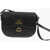 Moschino Love Golden Details Faux Leather Saddle Bag Black