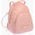 Moschino Love Faux Leather Quilted Backpack With Golden Details Pink