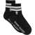 Alexander McQueen Stripe Skull Sports Socks BLACK WHITE