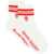 Alexander McQueen Stripe Skull Sports Socks WHITE RED