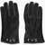 Off-White Two-Tone Leather Gloves Black