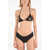 Karl Lagerfeld Studded Karl & Choupette Triangle Bikini Top Black