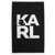 Karl Lagerfeld Contrasting Logo Embroidered Beach Towel Black