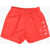 Nike Solid Color 2 Pockets Boxer Swimsuit With Drawstring Waist Red