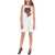 Philipp Plein Couture Front Embroidered Karel Bishop Flared Dress White