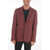 CORNELIANI Id Unlined Micro Check Blazer Burgundy