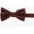 CORNELIANI Pin Point Silk Bow Tie Brown