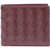 Bottega Veneta Woven Leather Bifold Wallet Burgundy