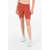 Diesel Leggings Short With Prforated Bottom Red