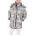 Woolrich Patterned Down Jacket With Removable Hood Gray