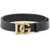 Dolce & Gabbana Lux Leather Belt With Crossed Dg Logo NERO ORO