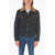 Woolrich Denim Jacket With Shearling Detail Blue
