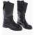 Woolrich Textured Leather City Boots Black