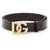 Dolce & Gabbana Lux Leather Belt With Crossed Dg Logo MORO ORO