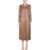 Tory Burch Shirt Dress With All Over Logo Print BROWN