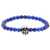 Alexander McQueen Skull Bracelet With Pearls ELECTRIC BLUE A SIL