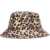 Twin-set Simona Barbieri Bucket hat with animalier print Beige
