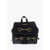 Moschino Love Faux Leather Backpack With Double Pockets Front Black
