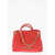 Moschino Love Faux Leather Quilted Hand Bag With Golden Chain Red