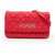 Moschino Love Faux Leather Quilted Shoulder Bag Red