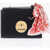 Moschino Love Golden Logo Faux Leather Saddle Bag With Neckerchief Black