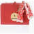 Moschino Love Golden Logo Faux Leather Saddle Bag With Neckerchief Red