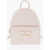 Moschino Love Textured Faux Leather Backpack With Maxi Pocket Beige