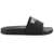 Moschino Slide Sandal With Lettering Logo BLACK