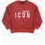 Dsquared2 Kids Icon Sweatshirt Relax With Logo-Print Red