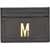 Moschino Card Holder With Gold Plaque BLACK