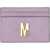 Moschino Card Holder With Gold Plaque LILAC