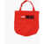 Diesel Kids Cotton Wuxi Shopping Bag With Logo Embroidery Red