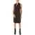 Bottega Veneta Shetland Wool Open-Back Minidress Embellished With Tassels Brown
